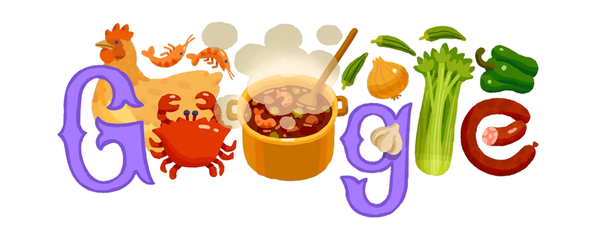 Google Doodle celebra o Gumbo antes do Super Bowl LIX nos EUA