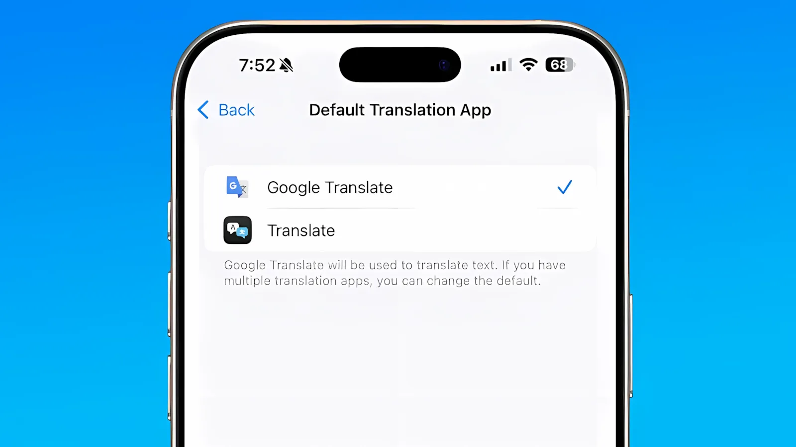 Apple libera Google Tradutor como opção padrão no iPhone e iPad